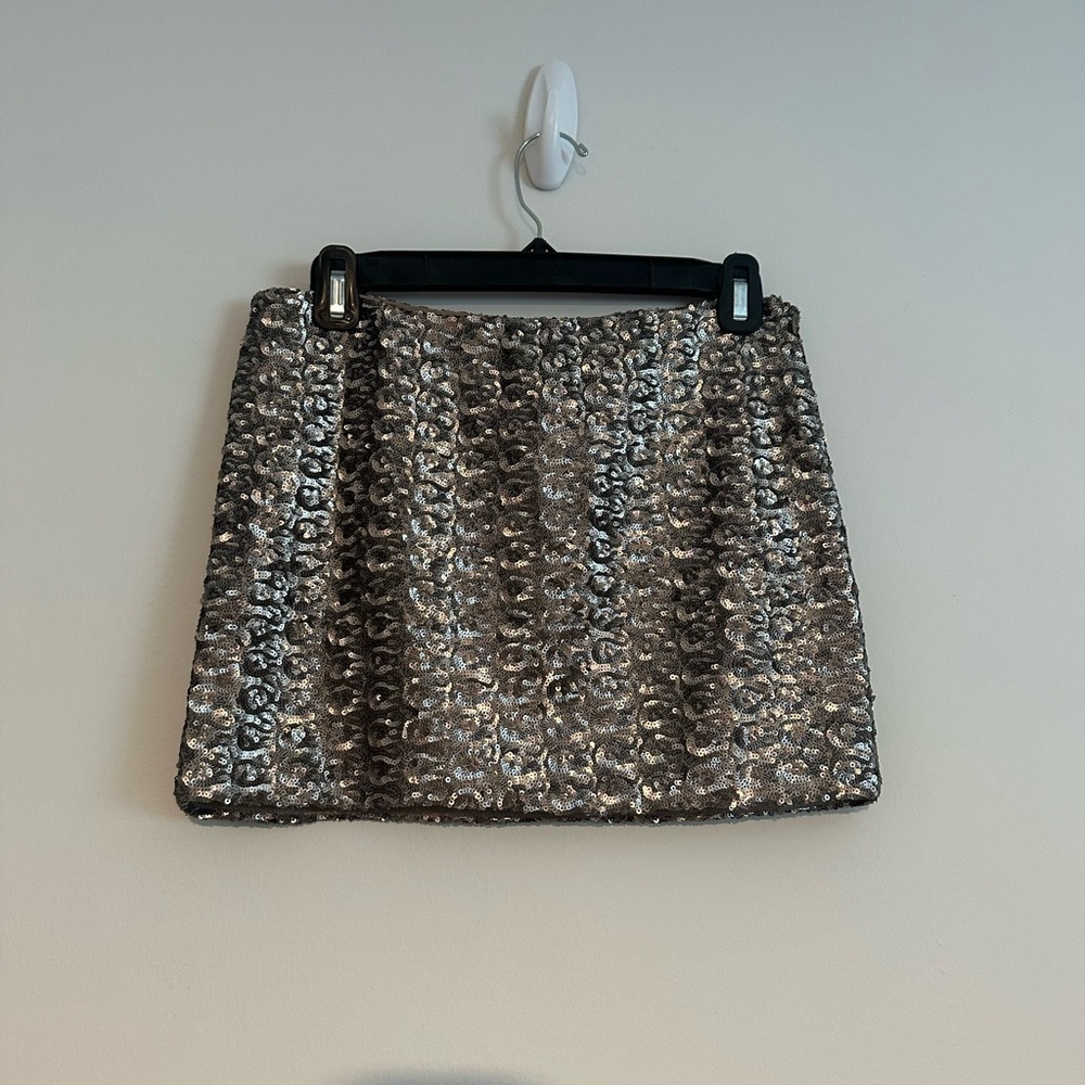 olivaceous sequin skirt